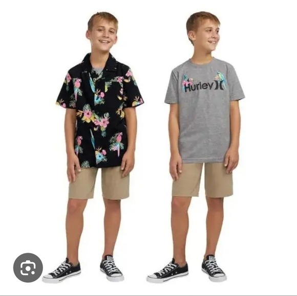 Hurley Youth Woven Shirt & Tee Set - Picture 1 of 12